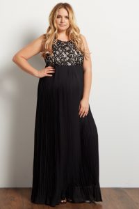 Black Plus Size Maternity Gown