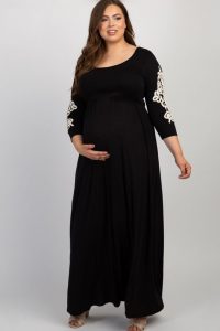 Plus Sized Maternity Maxi Dress