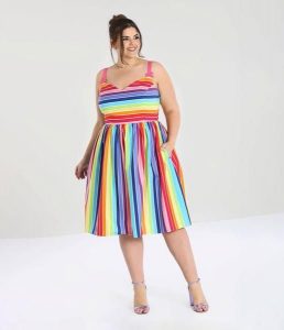 Plus Size Rainbow Swing Dresses
