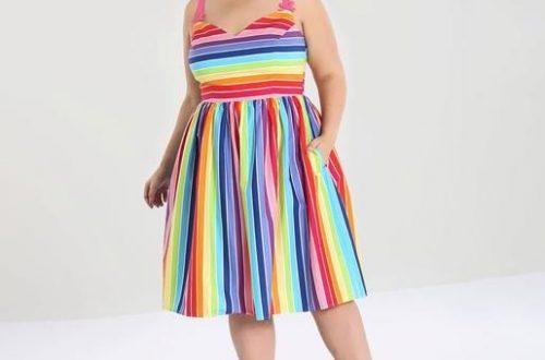 Plus Size Rainbow Swing Dresses