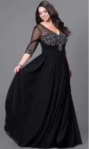 Black Ball Gown Plus Size