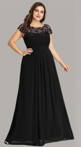 Black Plus Size Ball Gown