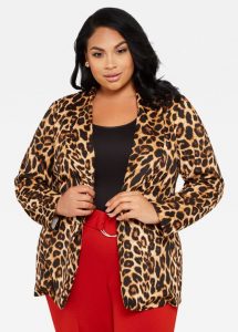 Leopard Blazers Plus Size