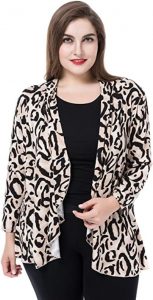 Leopard Print Plus Size Blazers