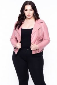 Light Pink Jacket Plus Sized