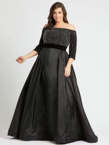 Plus Size Black Ball Gown