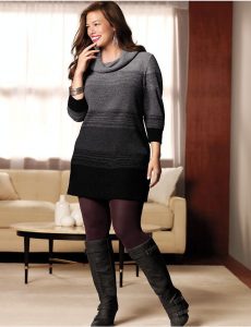 Plus Size Black Sweater Dresses