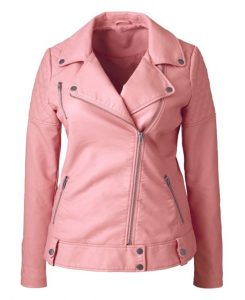 Plus Size Pink Moto Jacket
