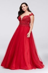Plus Size Red Ball Gown