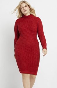 Plus Size Red Sweater Dress
