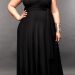 Plus Sized Black Ball Gown