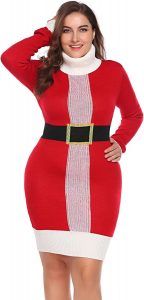Red Plus Size Sweater Dresses