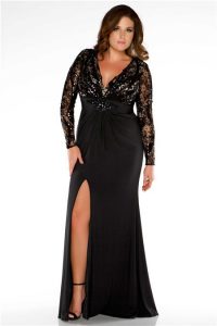 Sexy Black Ball Gown In Plus Size
