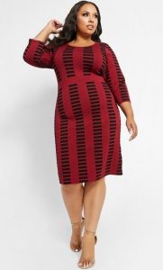 Striped Red Sweater Dresses